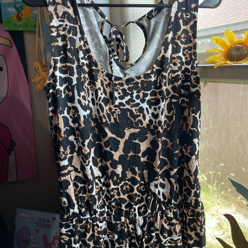 VENUS animal print black and brown sleeveless romper - Picture 11 of 11